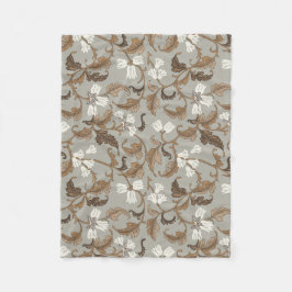 Klassieke botanische elegantie   fleece deken