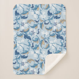 Klassieke botanische elegantie   sherpa deken