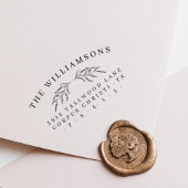 Klassieke Botanische Familienaam Return Address Rubberstempel