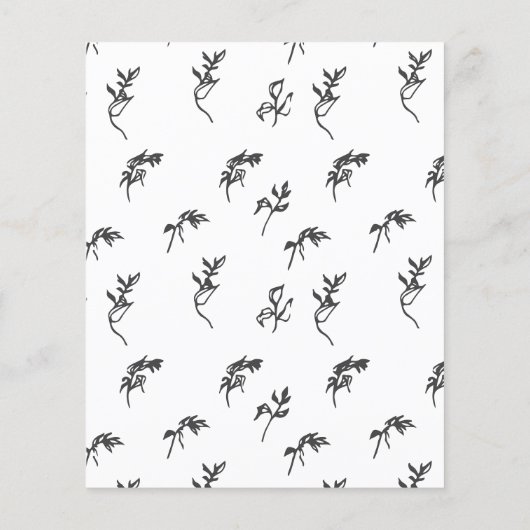 klassieke botanische florale monogram crest Budget Flyer (Achterkant)