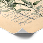 Klassieke botanische keukenkruiden scriptkunst poster (Hoek)