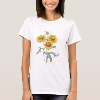Klassieke botanische kunst zonnebloemen. P.J. Redo T-shirt