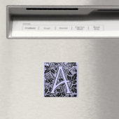 Klassieke Botanische Letter A Monogram Arts & Craf Magneet (Insitu (Vaatwasser))