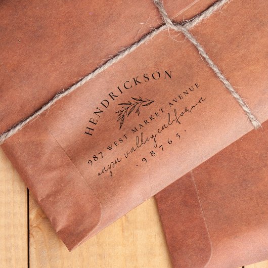 Klassieke Botanische Naam van de Tak & het Adres v Zelfinktende Stempel