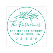 Klassieke Botanische Naam van het Manuscript Ronde Zelfinktende Stempel (Design)