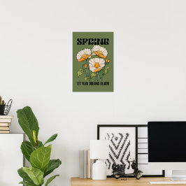 Klassieke botanische print met een wilde bloem len