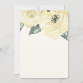 Klassieke botanische Roos met witte crème Kaart (Achterkant)