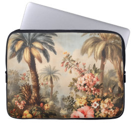 Klassieke botanische scène met palmen laptop sleeve