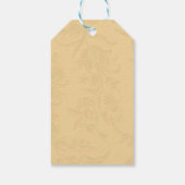 Klassieke BOTANISCHE TEAL GOUD Huwelijksgunst Cadeaulabel (Achterkant)