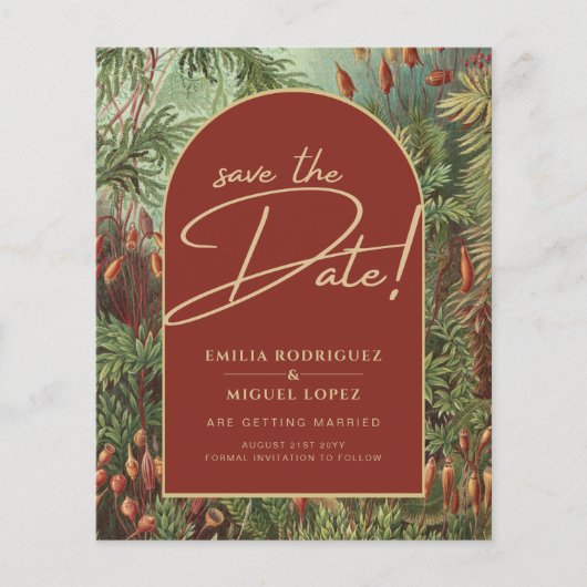 Klassieke Botanische Terracotta Bloemen Boog TROUW (Voorkant)