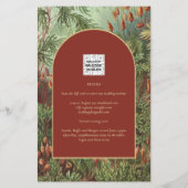 Klassieke Botanische Terracotta Bloemen Boog TROUW Flyer (Achterkant)