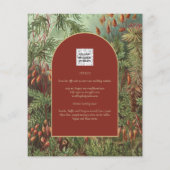 Klassieke Botanische Terracotta Bloemen Boog TROUW Flyer (Achterkant)