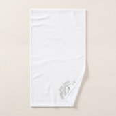 Klassieke Botanische Wijze Groene Bloemen Kam Mono Bad Handdoek (Handdoek)