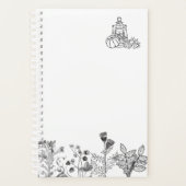 Klassieke Botanische Zwart en Wit Planner (Voorkant)