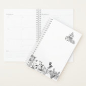 Klassieke Botanische Zwart en Wit Planner (Display)