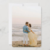 Klassieke Boter Gele Elegante Bewaar de Datum Kaar Save The Date (Achterkant)