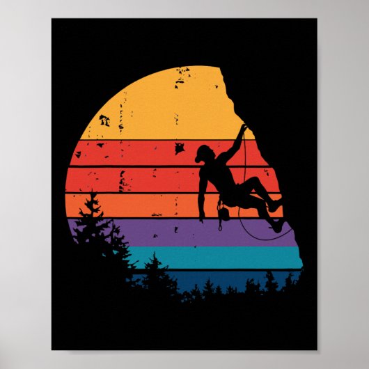 Klassieke Bouldering Berg Rotsklimmen Geschenken C Poster (Voorkant)