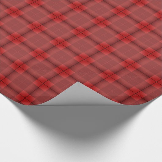 Klassieke Bourgogne en Bright Red Plaid Cadeaupapier (Hoek)