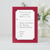 Klassieke Bourgogne Menu Keuze RSVP (Staand voorkant)