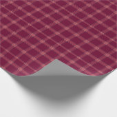 Klassieke Bourgogne Tartan Plaid Gift Cadeaupapier (Hoek)