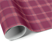 Klassieke Bourgogne Tartan Plaid Gift Cadeaupapier (Rol Hoek)