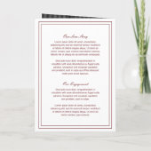 Klassieke Bourgondische elegante bruiloft (Achterkant)