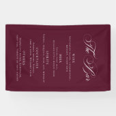 Klassieke Bourgondische huwelijksbarmenu ontvangst Spandoek (Horizontaal)
