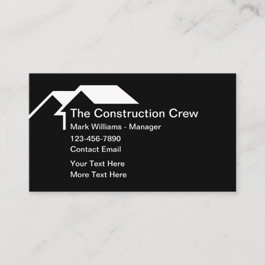 Klassieke bouw visitekaartsjabloon visitekaartje (Voorkant)