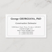 Klassieke bouwnijverheid Visitekaartje (Voorkant)