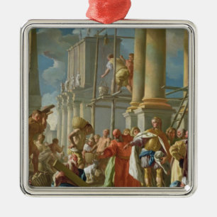 Klassieke bouwscène metalen ornament