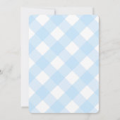 Klassieke bovenleerBall met Bow Boy Baby shower Kaart (Achterkant)