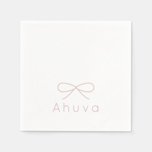 Klassieke Bow Cocktail servet in Muave Pink (Voorkant)