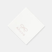 Klassieke Bow Cocktail servet in Muave Pink (Hoek)