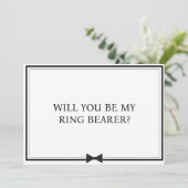 Klassieke Bowtie Minimalistische Ring Drager Voors Kaart (Staand voorkant)