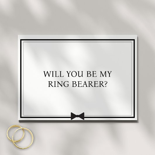 Klassieke Bowtie Minimalistische Ring Drager Voors Kaart