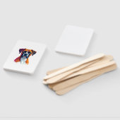 Klassieke Boxer Hond Portret Kleur Spetter Pop Art Handwaaier (Niet-gemonteerd)