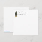 Klassieke Boxwood Topiary Elegant Simple Flat Kaar Kaart (Voorkant / Achterkant)