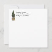 Klassieke Boxwood Topiary Elegant Simple Flat Kaar Kaart (Voorkant)