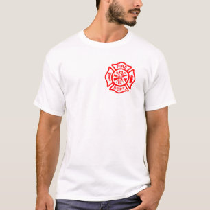 Klassieke brandweer Maltese Cross brandweerman T-shirt