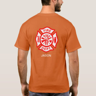 Klassieke brandweer Maltese Cross brandweerman T-shirt