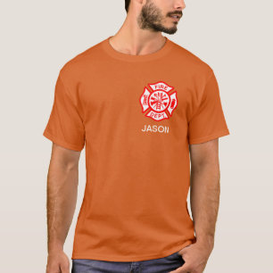 Klassieke brandweer Maltese Cross brandweerman T-shirt