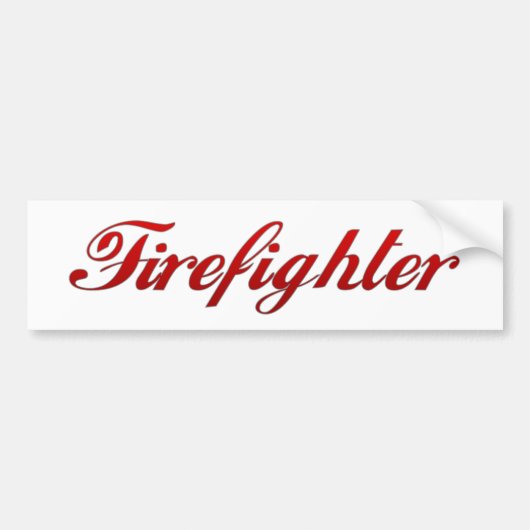 Klassieke brandweerman bumpersticker (Voorkant)