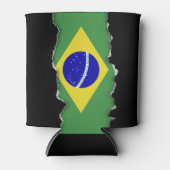 Klassieke Braziliaanse vlag Blikjeskoeler (Voorkant)
