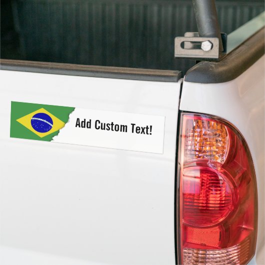 Klassieke Braziliaanse vlag Bumpersticker (Op Truck)