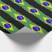 Klassieke Braziliaanse vlag Cadeaupapier (Hoek)