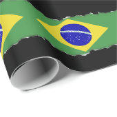 Klassieke Braziliaanse vlag Cadeaupapier (Rol Hoek)