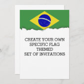 Klassieke Braziliaanse vlag Kaart (Voorkant / Achterkant)