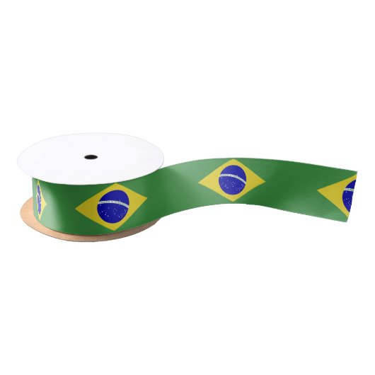Klassieke Braziliaanse vlag Satijnen Lint (Spoel)