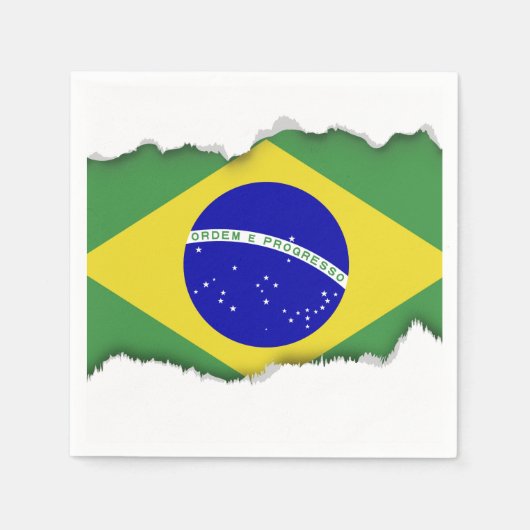 Klassieke Braziliaanse vlag Servet (Voorkant)