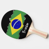 Klassieke Braziliaanse vlag Tafeltennisbatje (Zijkant)